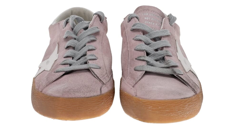 Golden Goose Super Star Pink Suede Leather Sneakers