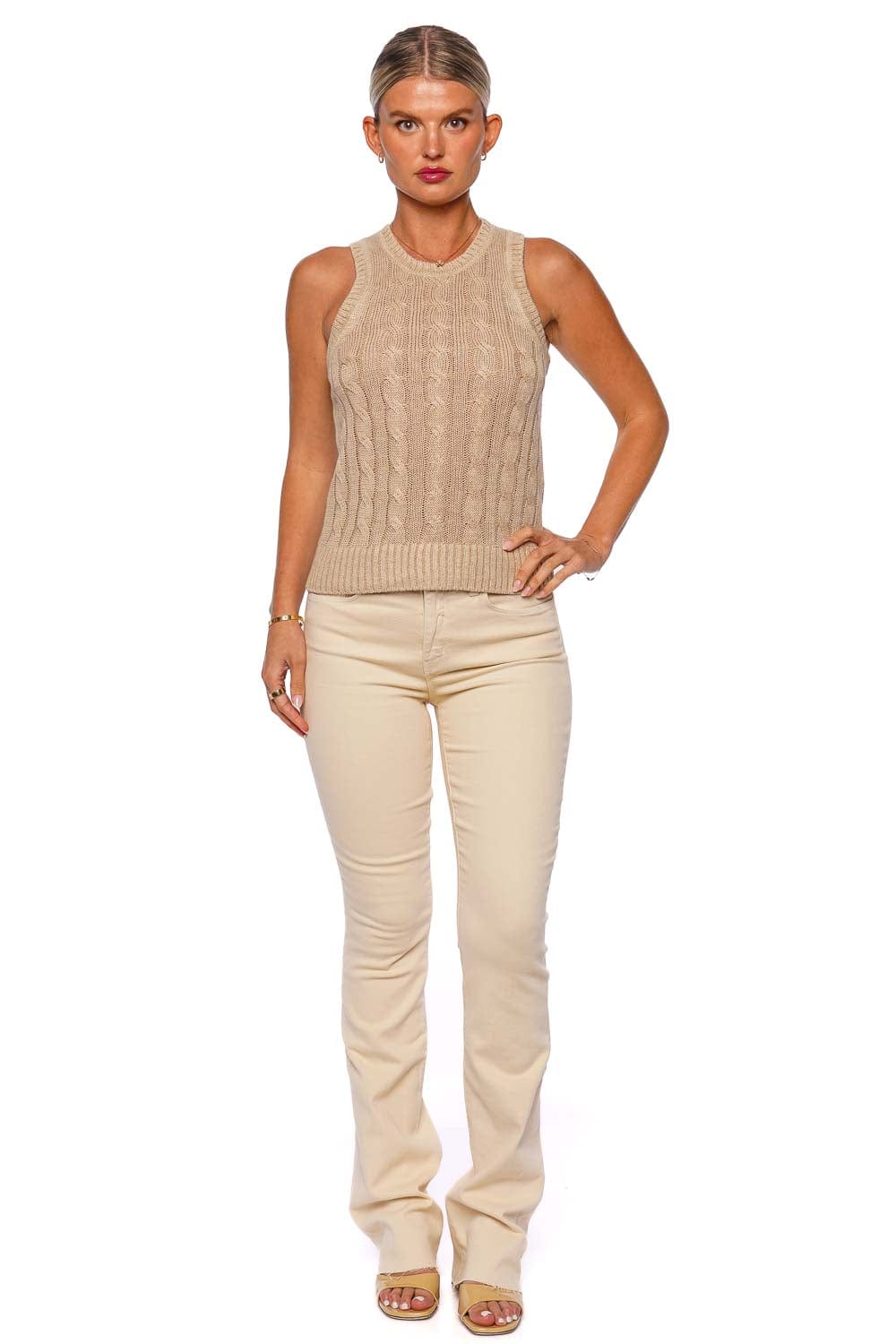 Veronica Beard Jerrel Silk Linen Knit Tank