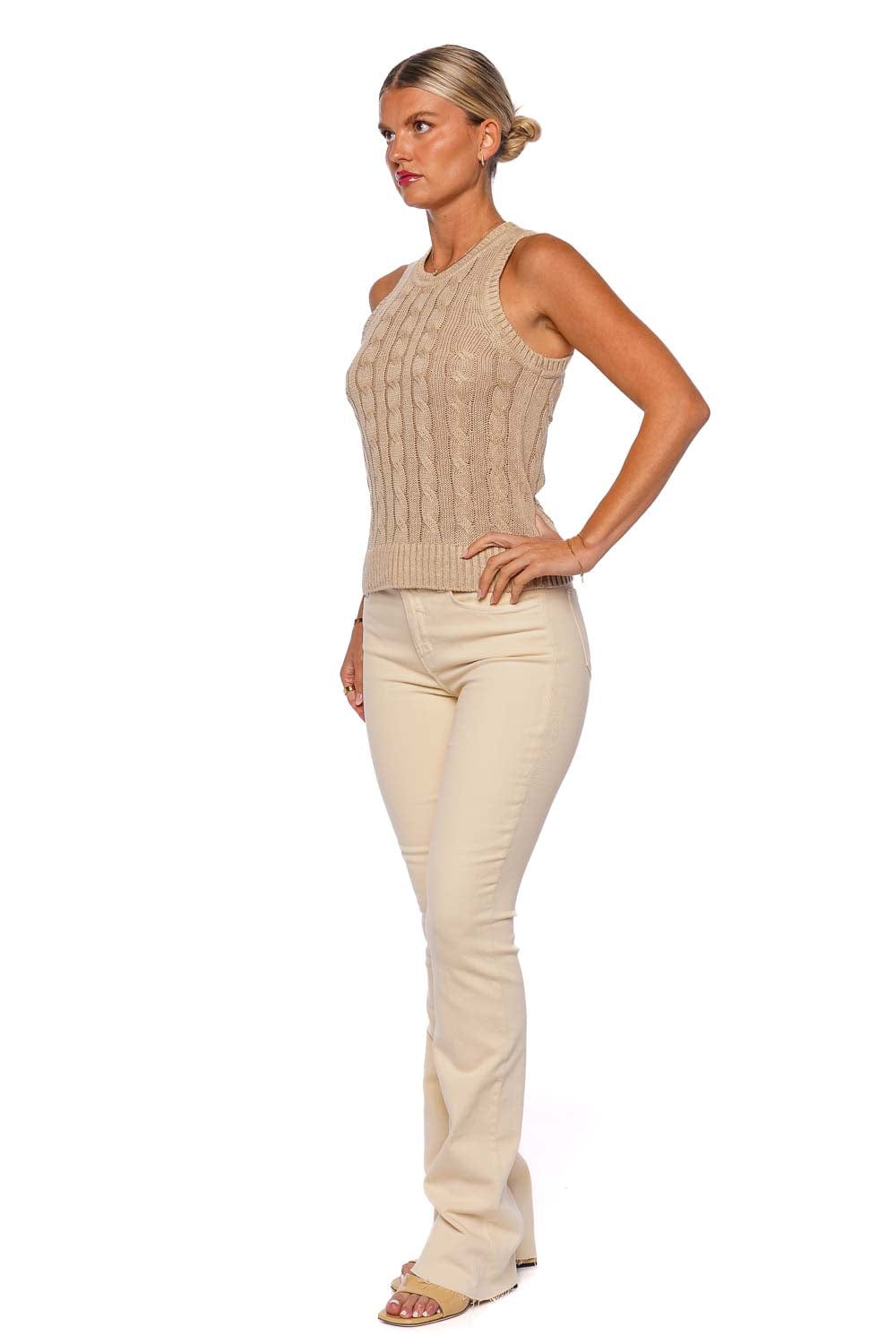 Veronica Beard Jerrel Silk Linen Knit Tank