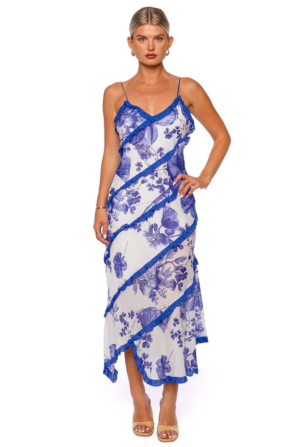 CHARO RUIZ IBIZA Long Dress Ninay 247611 Surf Blue