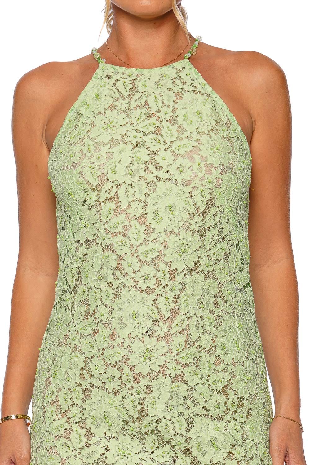 Francesca Miranda Grace Lace Asymmetrical Mini Dress