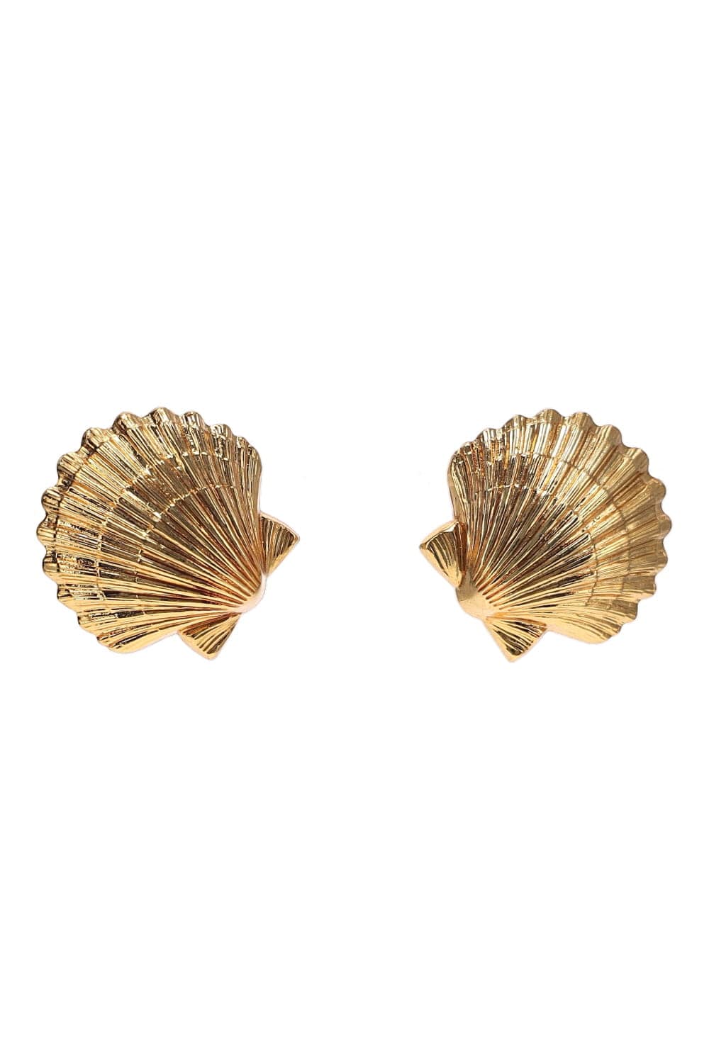 Jennifer Behr Mar Gold Scallop Shell Stud Earrings