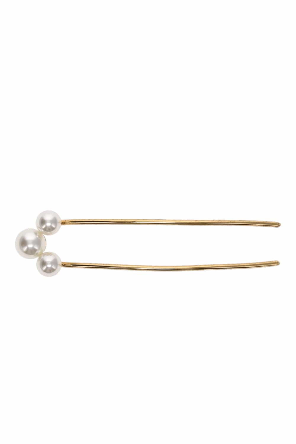 Jennifer Behr Gretel Pearl Embellished Gold Hair Pin