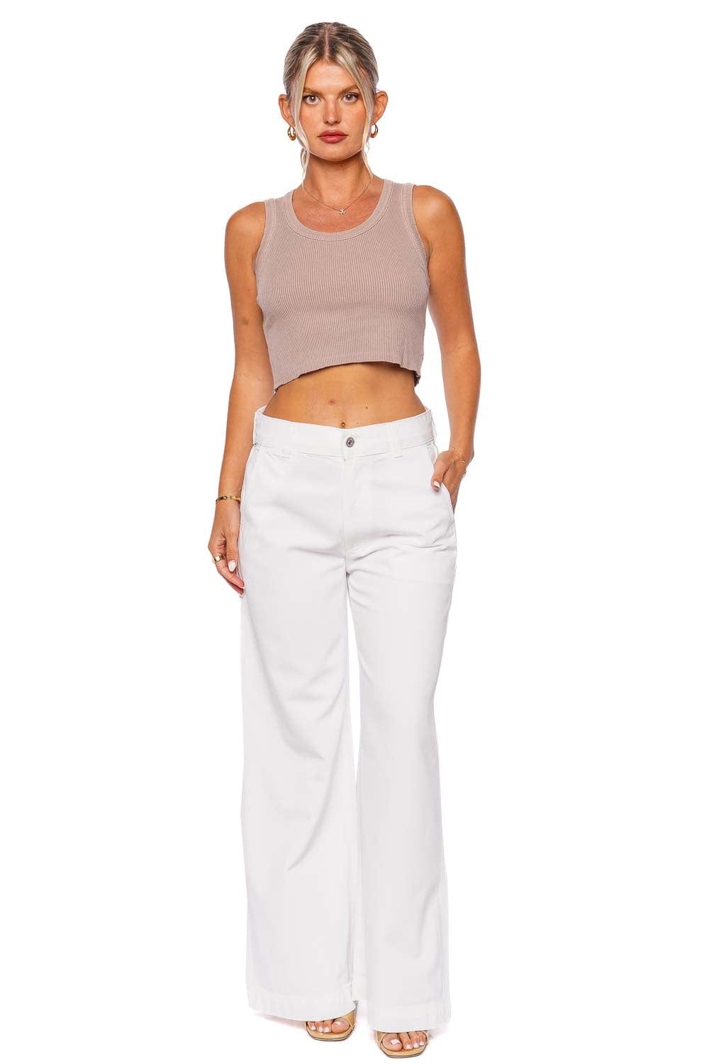 Citizens of Humanity Beverly Seashell Wide Leg Trousers