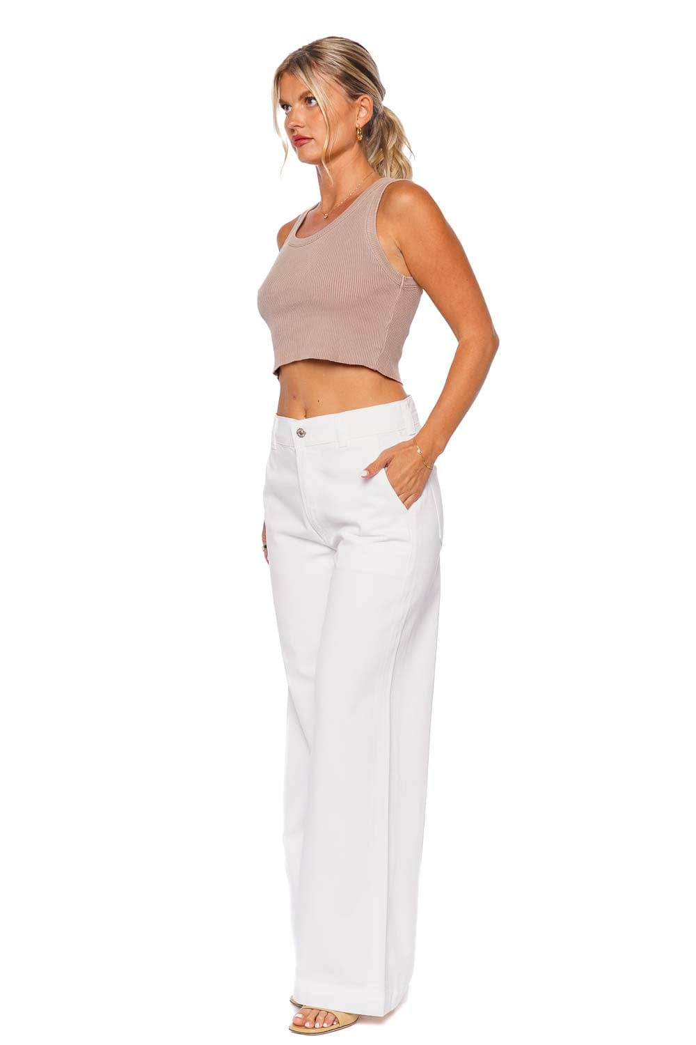 Citizens of Humanity Beverly Seashell Wide Leg Trousers