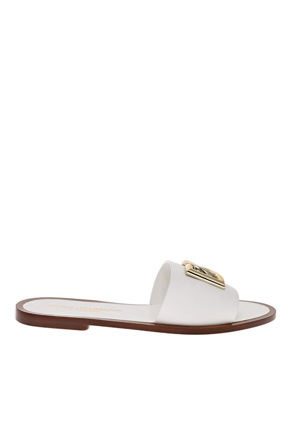 Dolce & Gabbana Capri Ciabatta Leather Slide Sandal