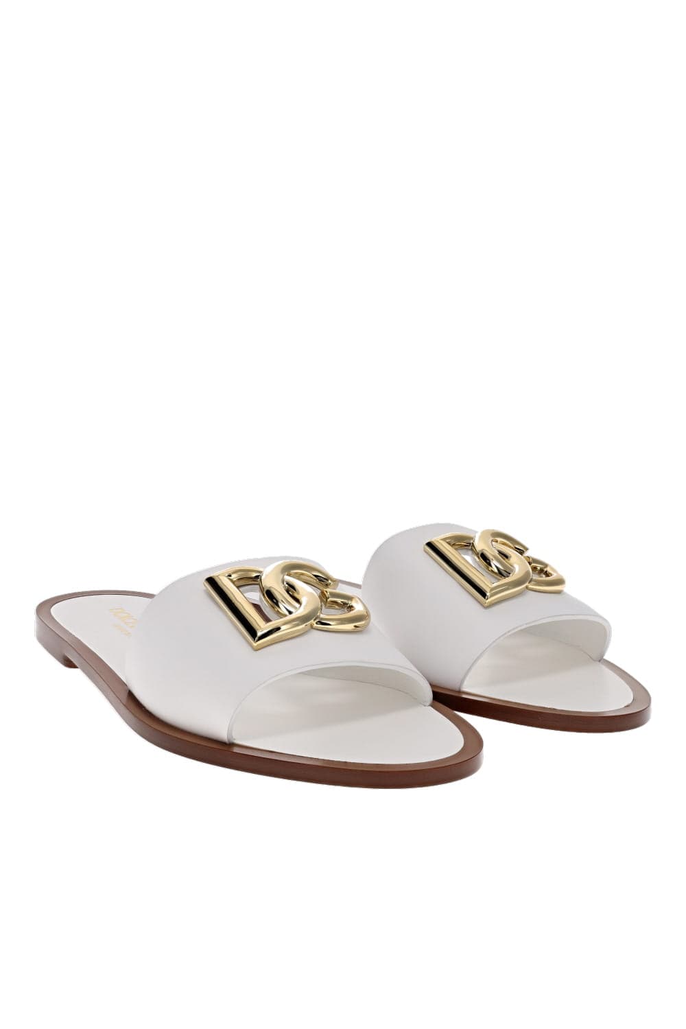 Dolce & Gabbana Capri Ciabatta Leather Slide Sandal