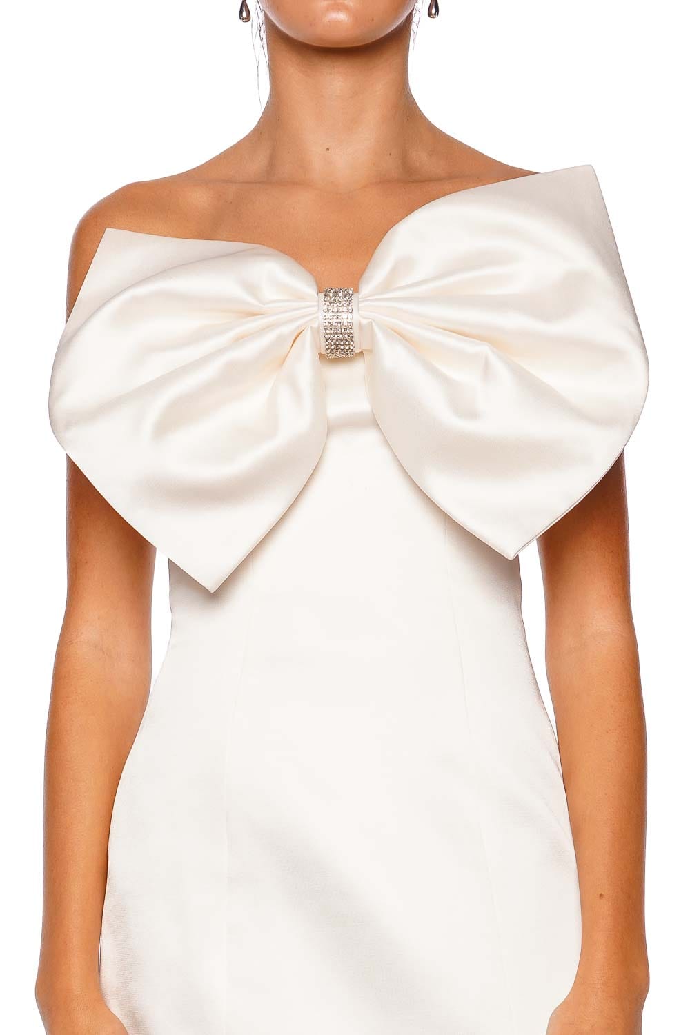 Evie Strapless Bow Mini Dress