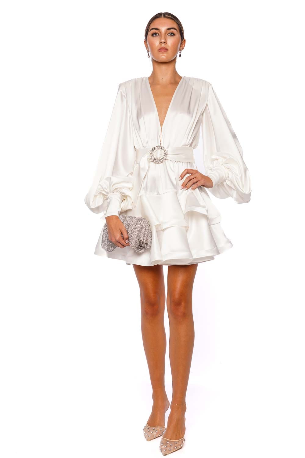 Bronx and Banco Bedouin Long Sleeve Belted Mini Dress