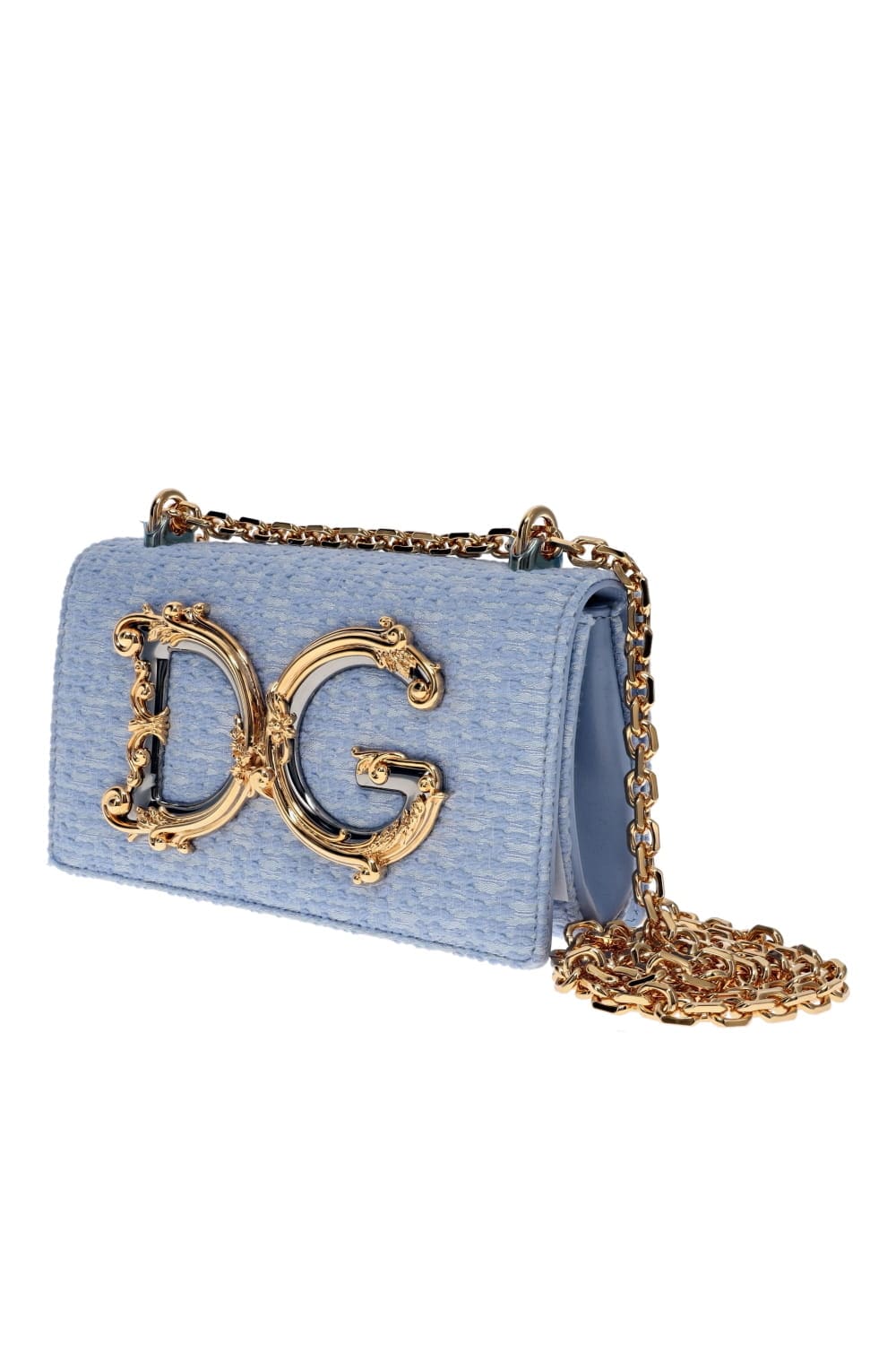 Dolce & Gabbana DG Girls Bouclé Logo Phone Bag