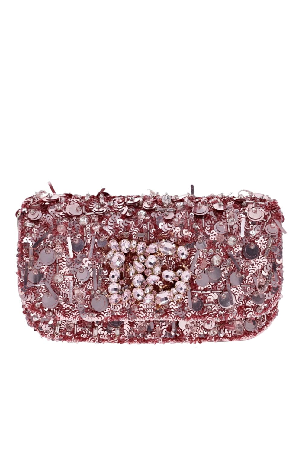 Dolce & Gabbana Rose Sicily Sequin Logo Shoulder Bag