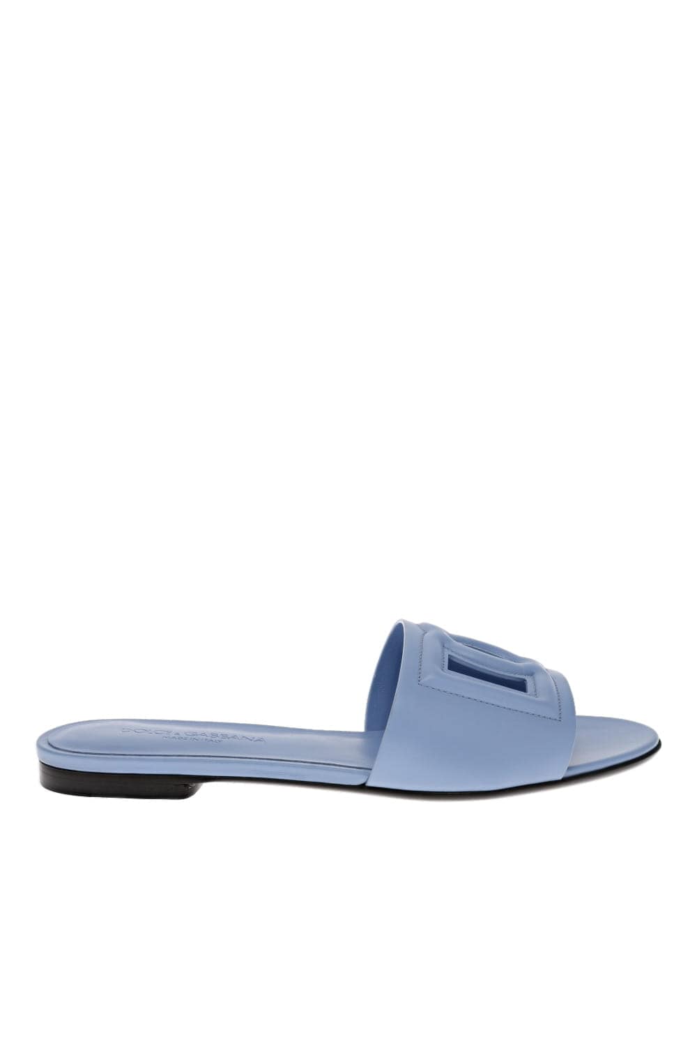 Dolce & Gabbana Sugar Ciabatta Leather Slide Sandal