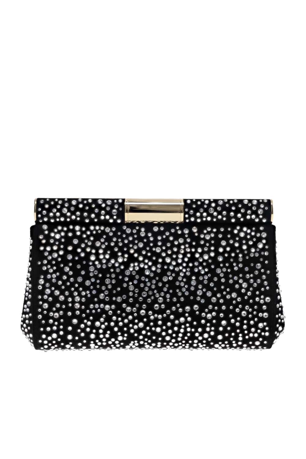 Dolce & Gabbana Marlene Black Crystal Embellished Clutch