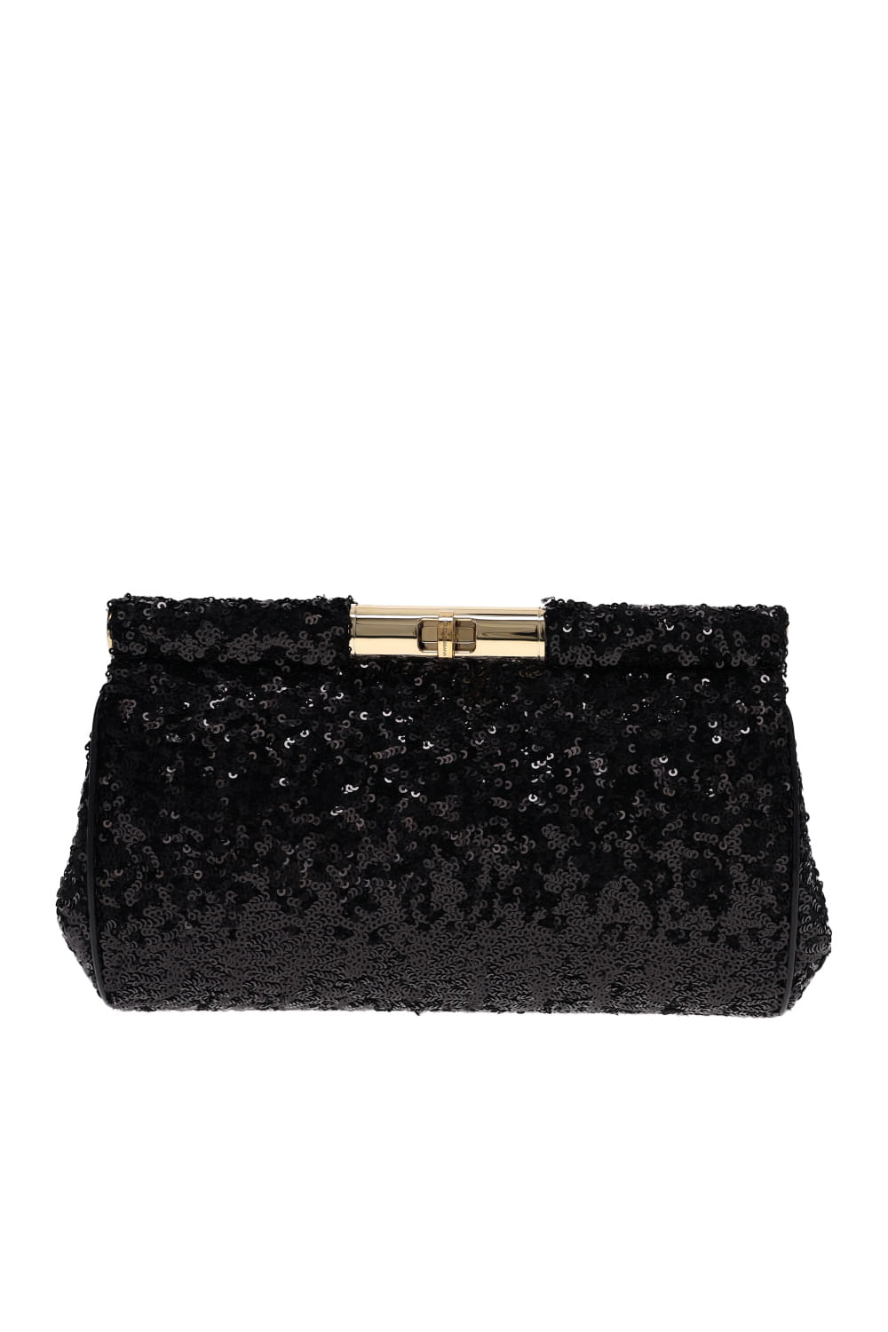 Dolce & Gabbana Marlene Black Sequin Embellished Clutch