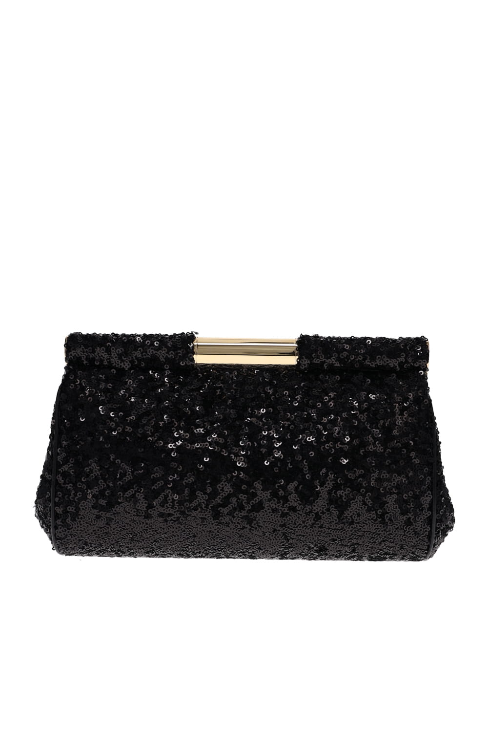 Dolce Gabbana Marlene Black Sequin Embellished Clutch