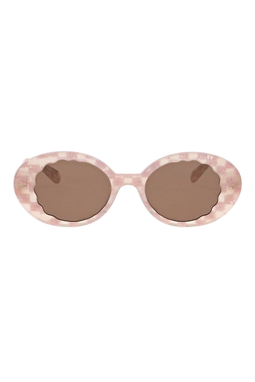 KREWE Alixe Plaid Acetate Sunglasses