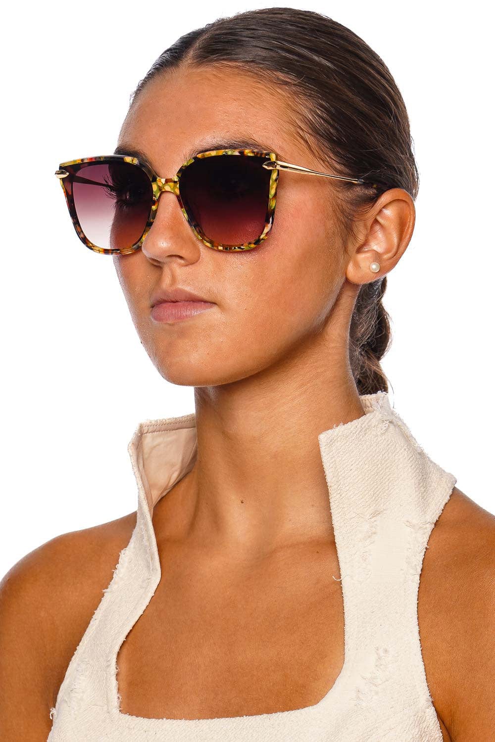 KREWE Dede Nylon Canary Sunglasses