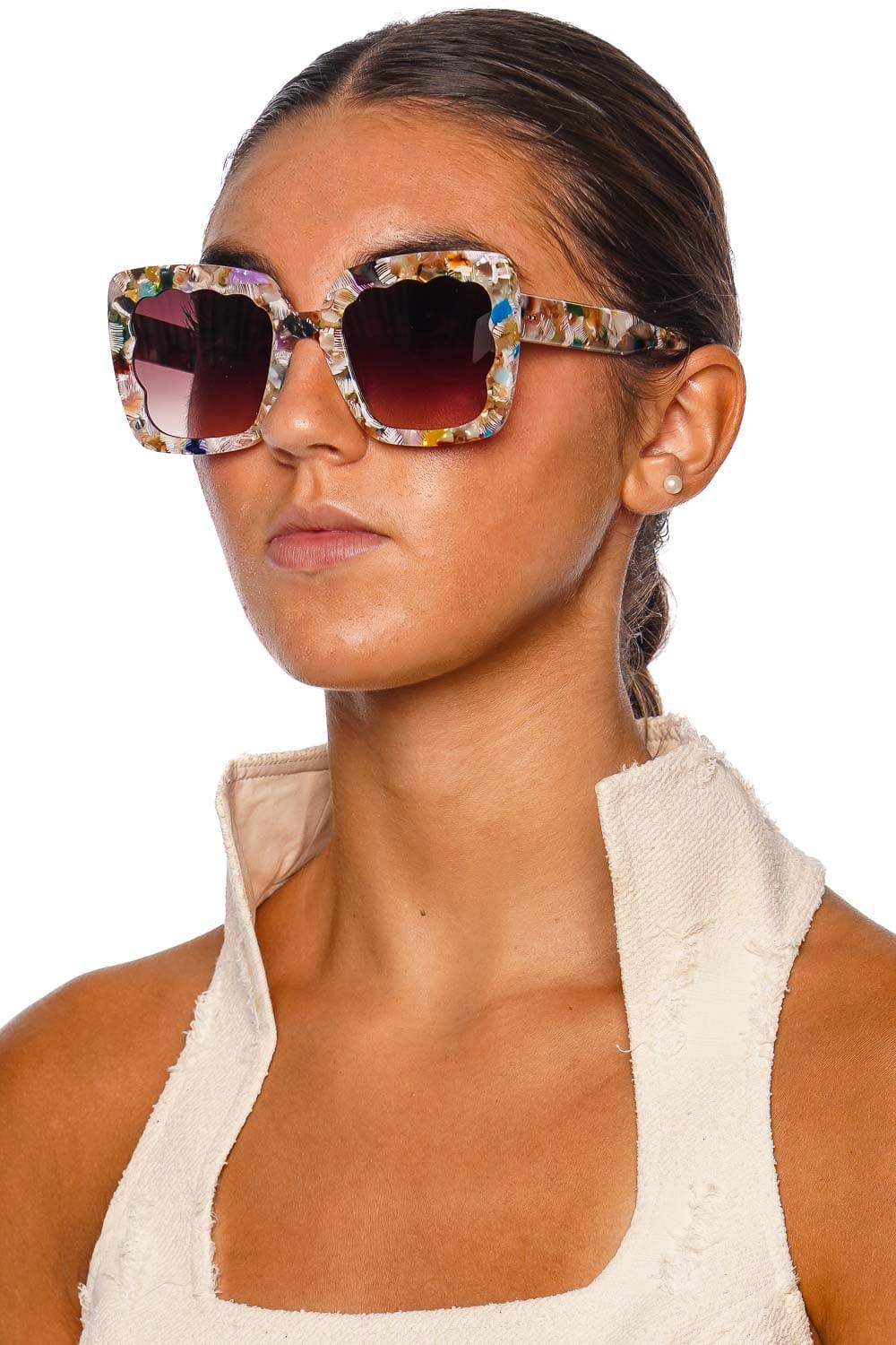 KREWE Elizabeth Glace Acetate Sunglasses