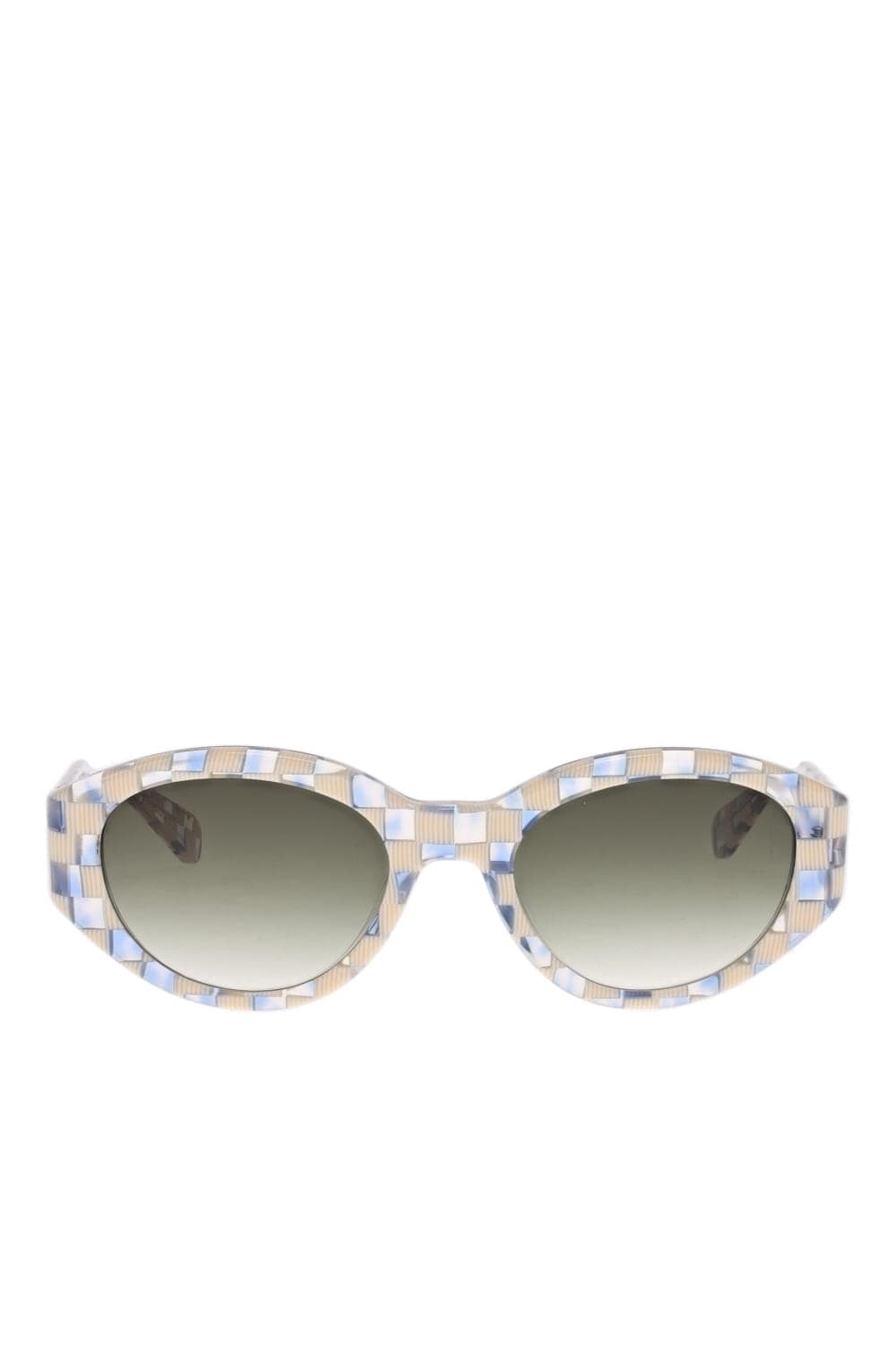 KREWE Lucy Gingham Crystal Acetate Sunglasses