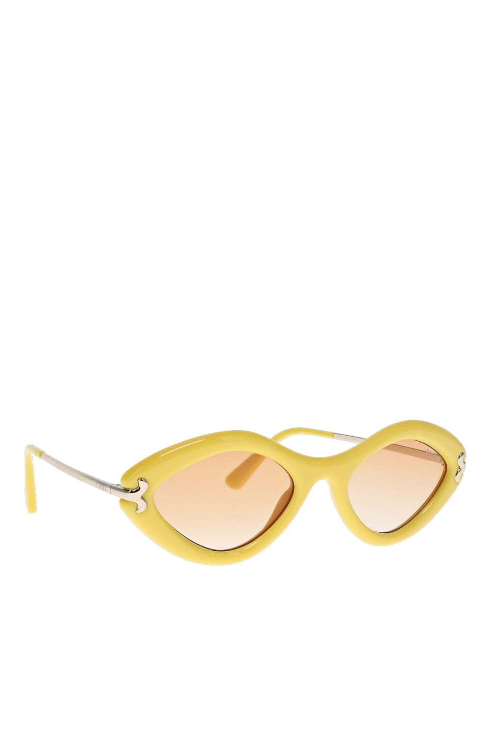 Emilio Pucci Eyewear Yellow Oval Acetate Sunglasses