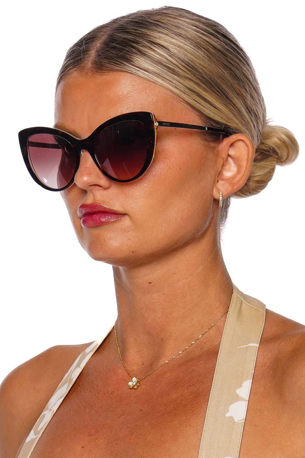 Emilio Pucci Eyewear Black Cat Eye Acetate Sunglasses