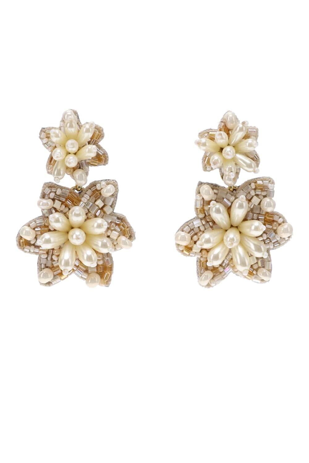 Mignonne Gavigan Camellia Beaded Pearl Drop Earrings