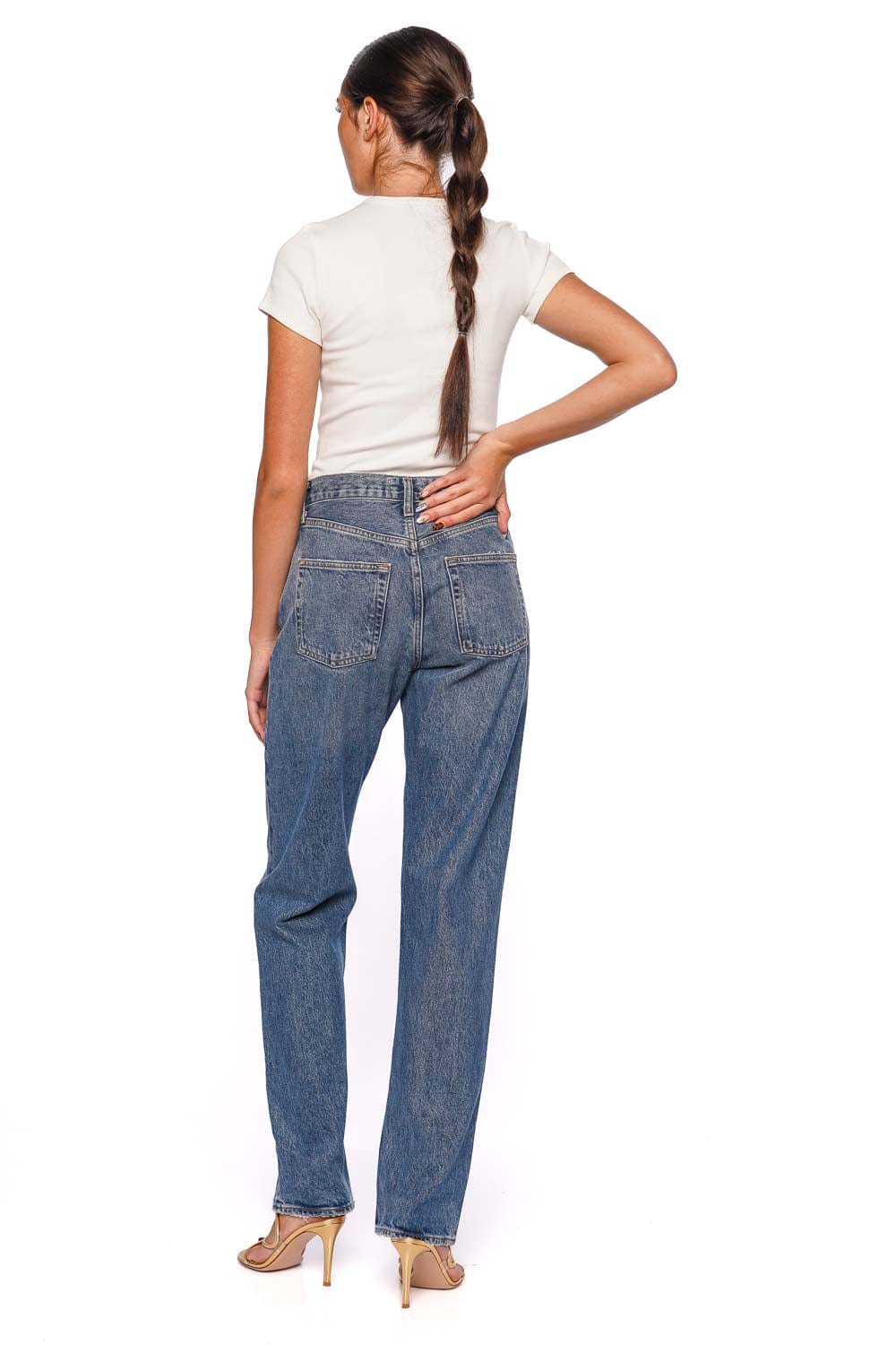 AGOLDE Kelly Jean Essence High-Rise Straight Leg Jeans