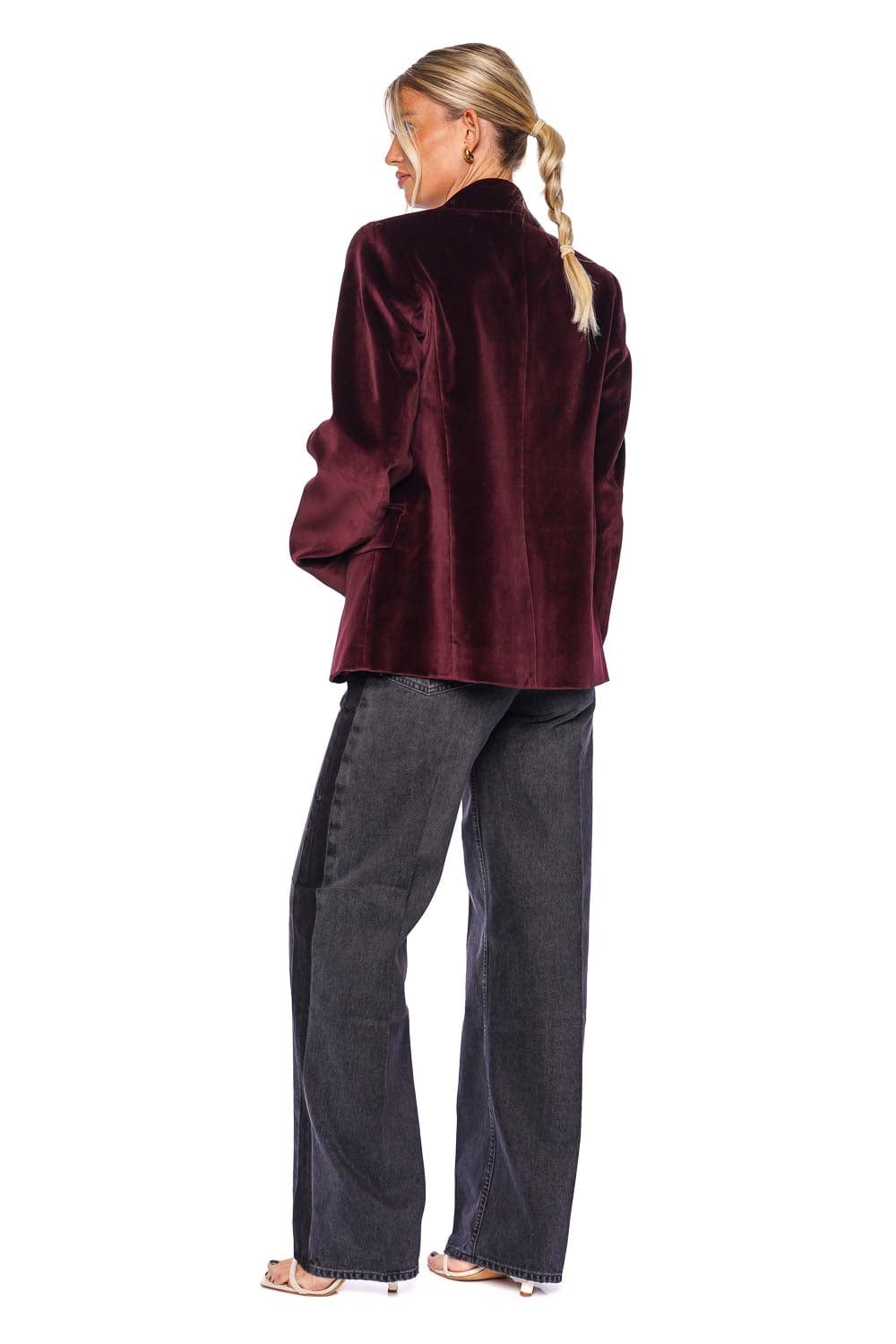 Citizens of Humanity Matteau Bordeaux Velvet Blazer