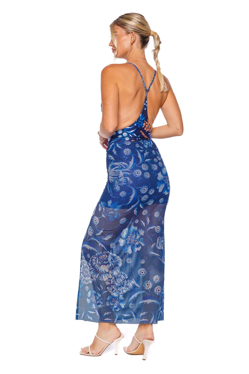 Agua Bendita Tock Azure Ruched Pareo Cover Up