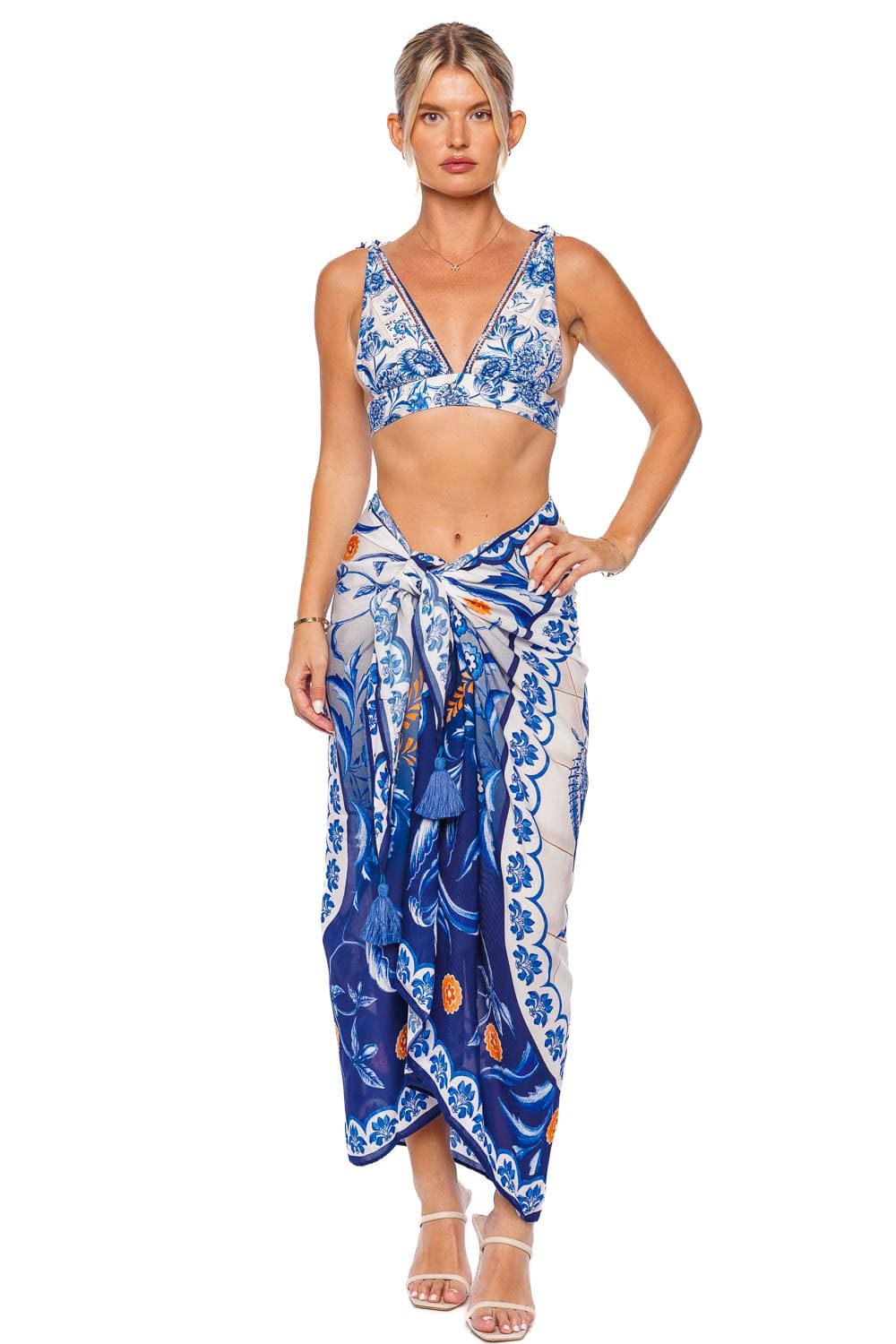 Agua Bendita Marine Azure Pareo Cover Up