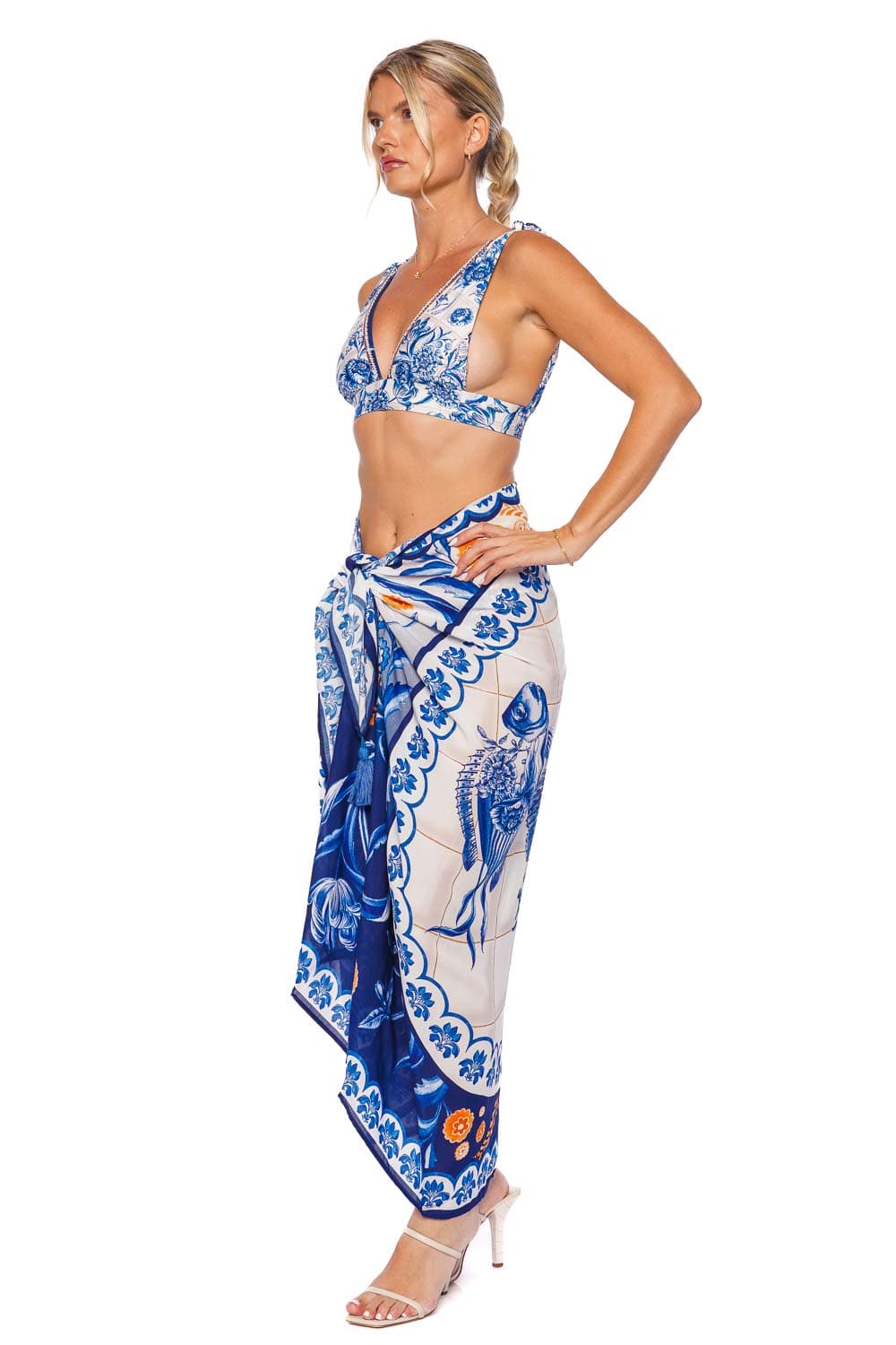 Agua Bendita Marine Azure Pareo Cover Up