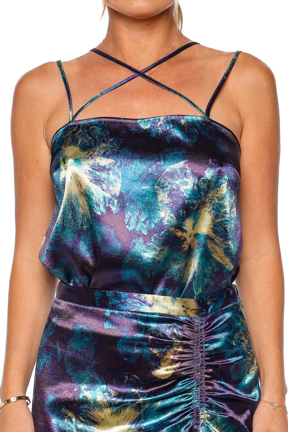 Ulla Johnson Lise Lazuli Satin Cami Top