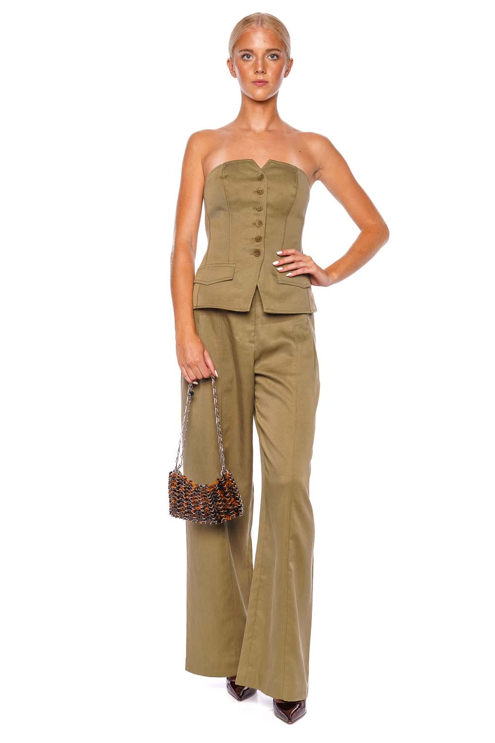 Dahlia Lavandula Strapless Sequin Bustier Top