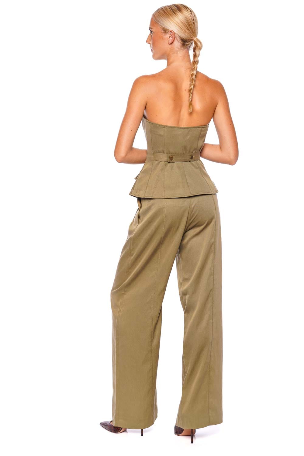 Ulla Johnson Delvine Driftwood Wide Leg Pant