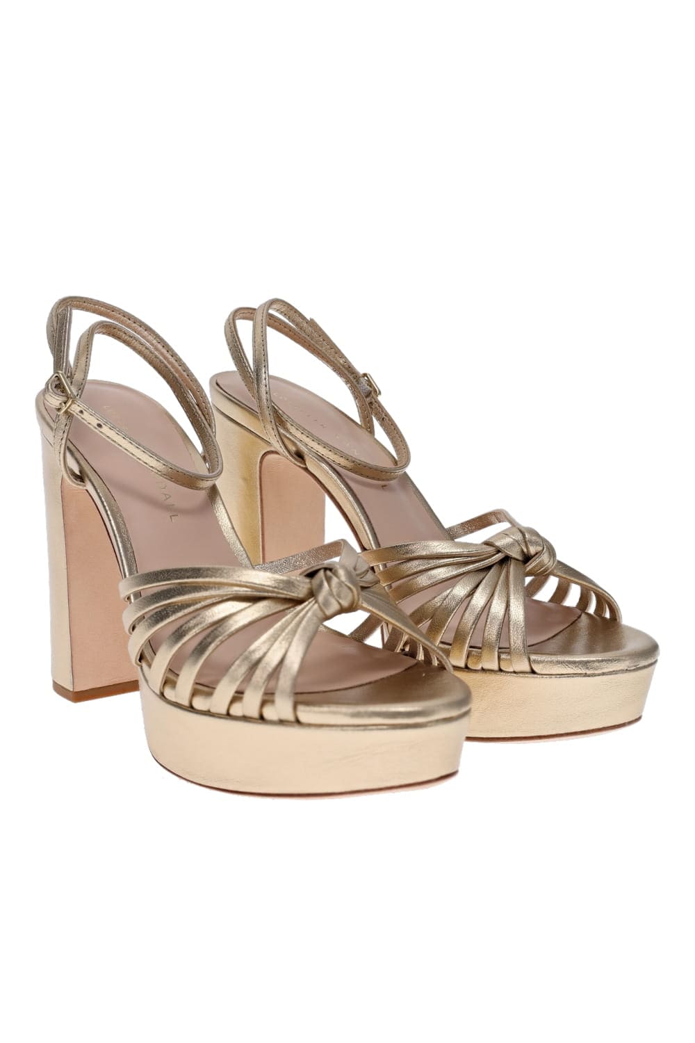 Loeffler Randall Rivka Champagne Leather Platform Sandal