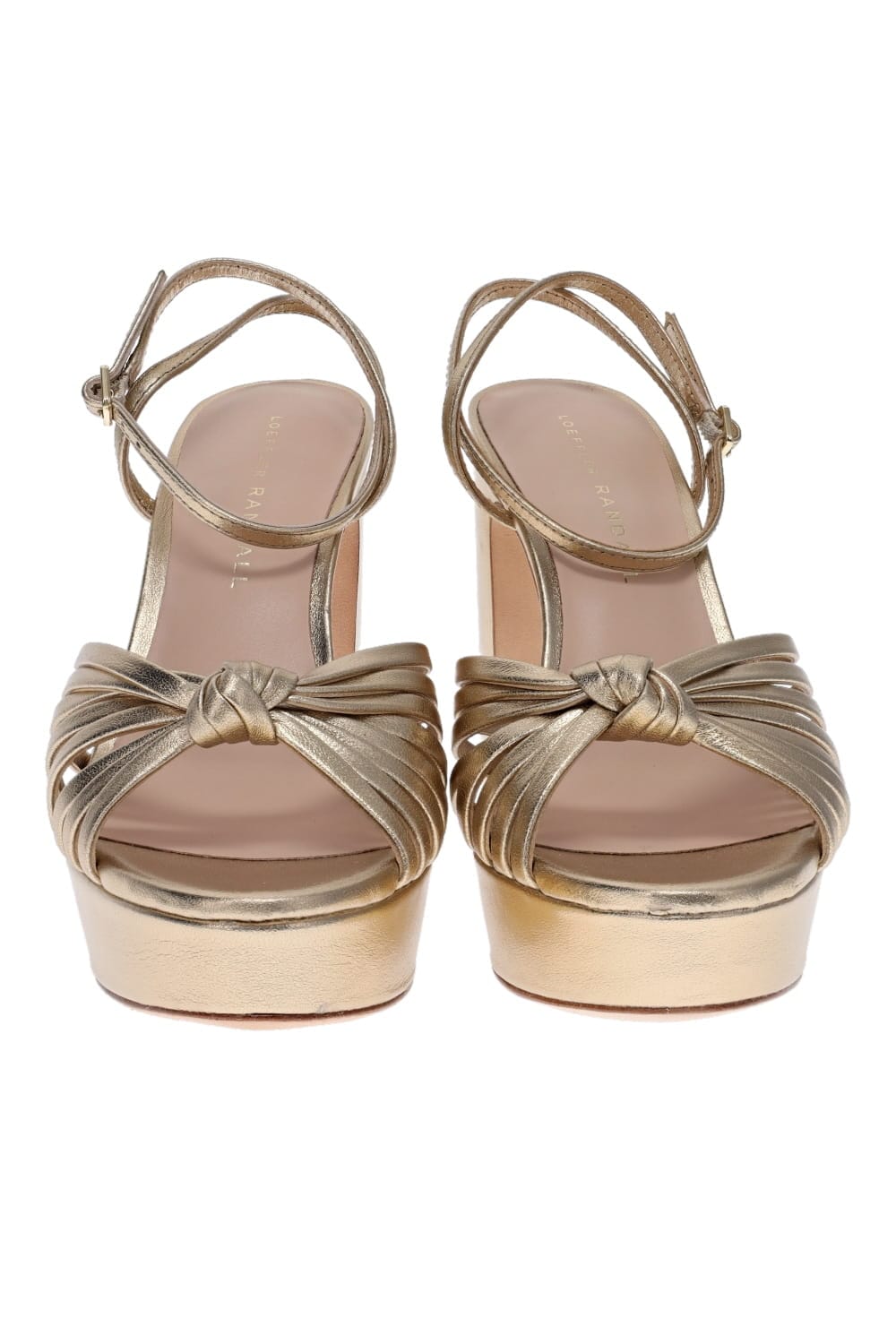 Loeffler Randall Rivka Champagne Leather Platform Sandal