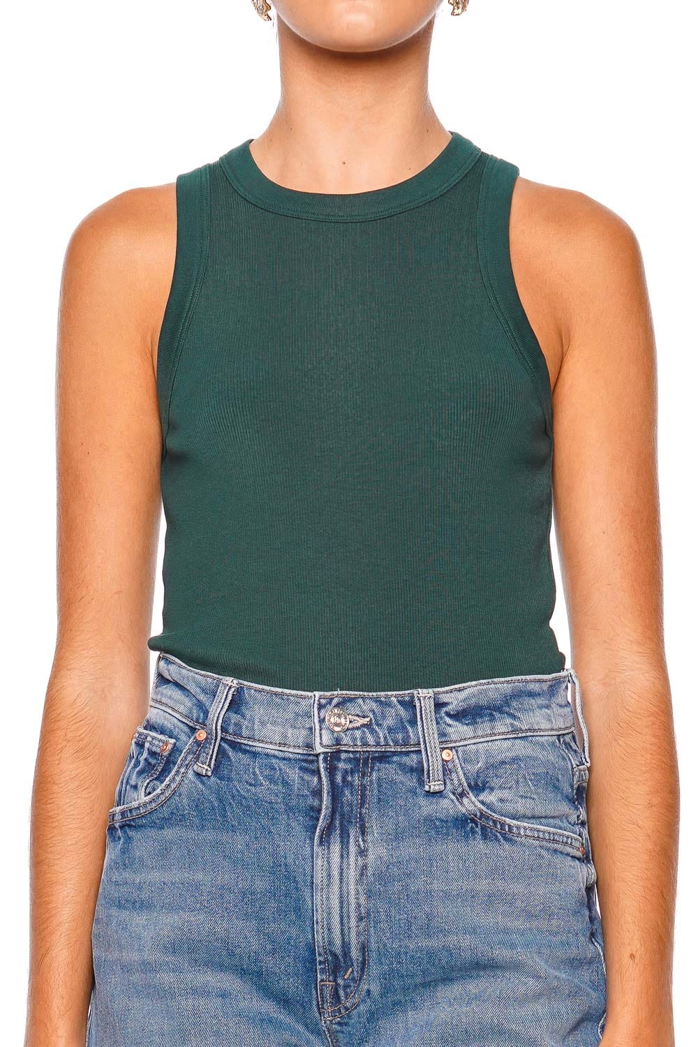 Veronica Beard Jordyn Hunter Green Cropped Tank