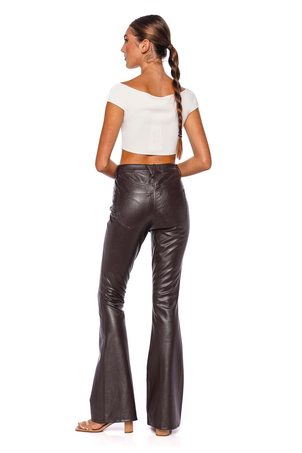 Veronica Beard Beverly Vegan Leather Flare Pant