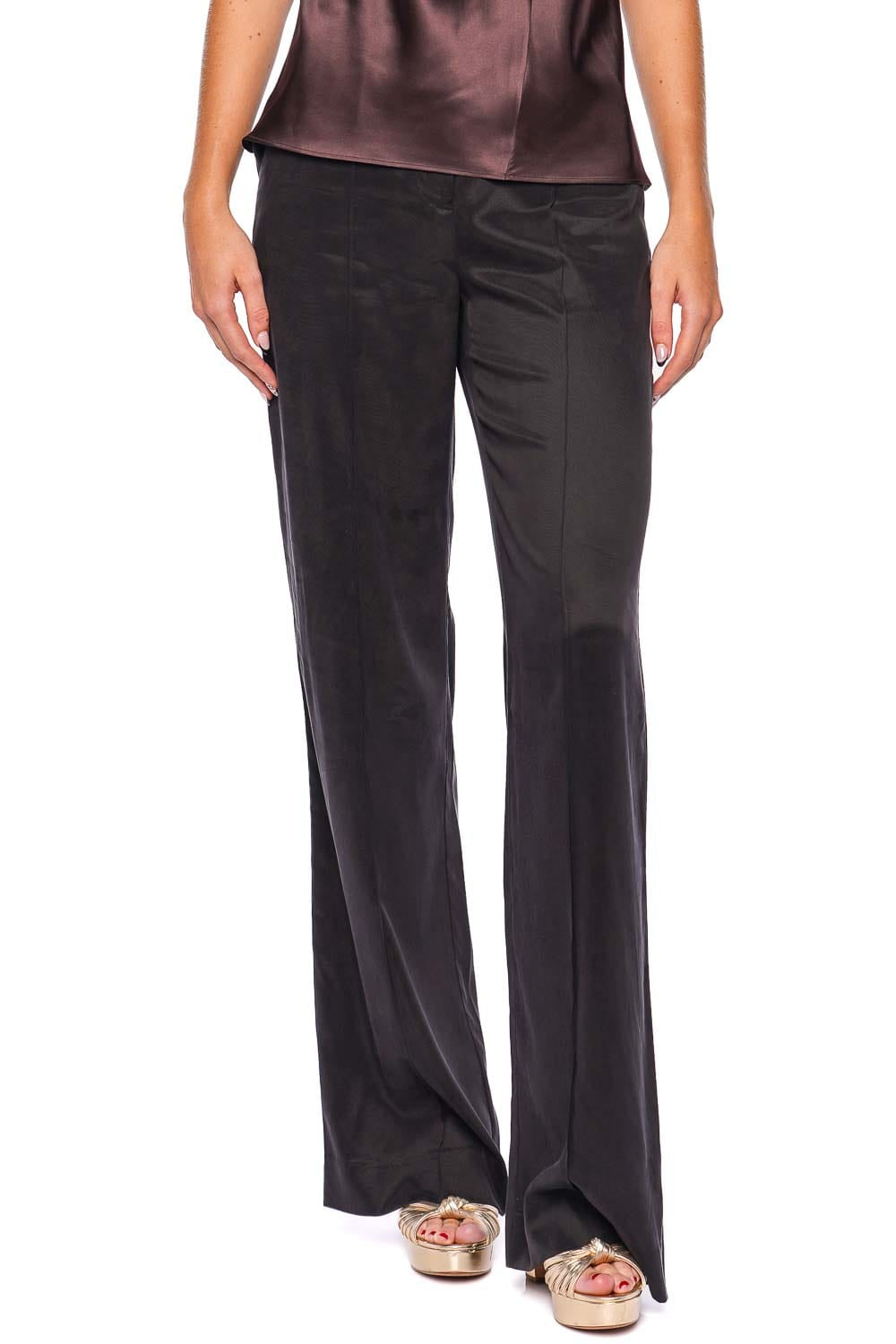 Veronica Beard Grigore Black Stretch Wide Leg Pant