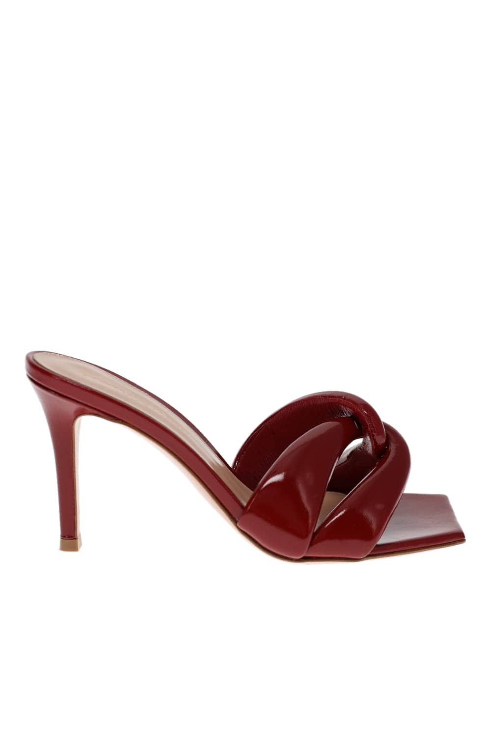 Gianvito Rossi Amour Rouge Leather Mule Sandals