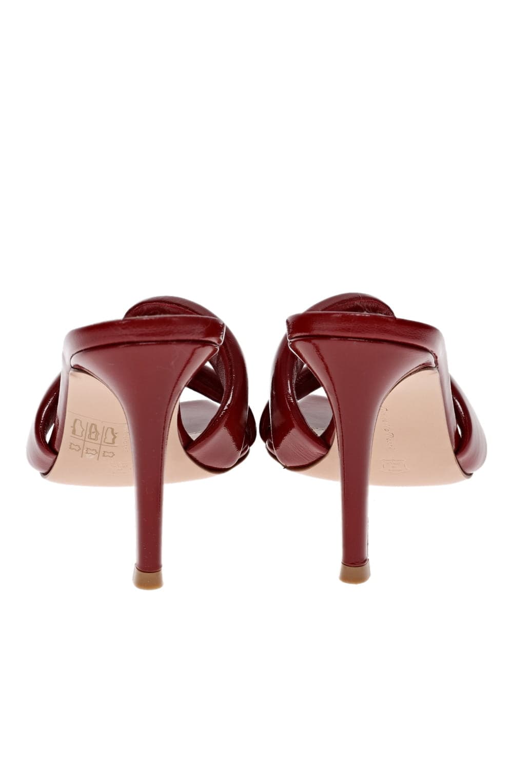 Gianvito Rossi Amour Rouge Leather Mule Sandals