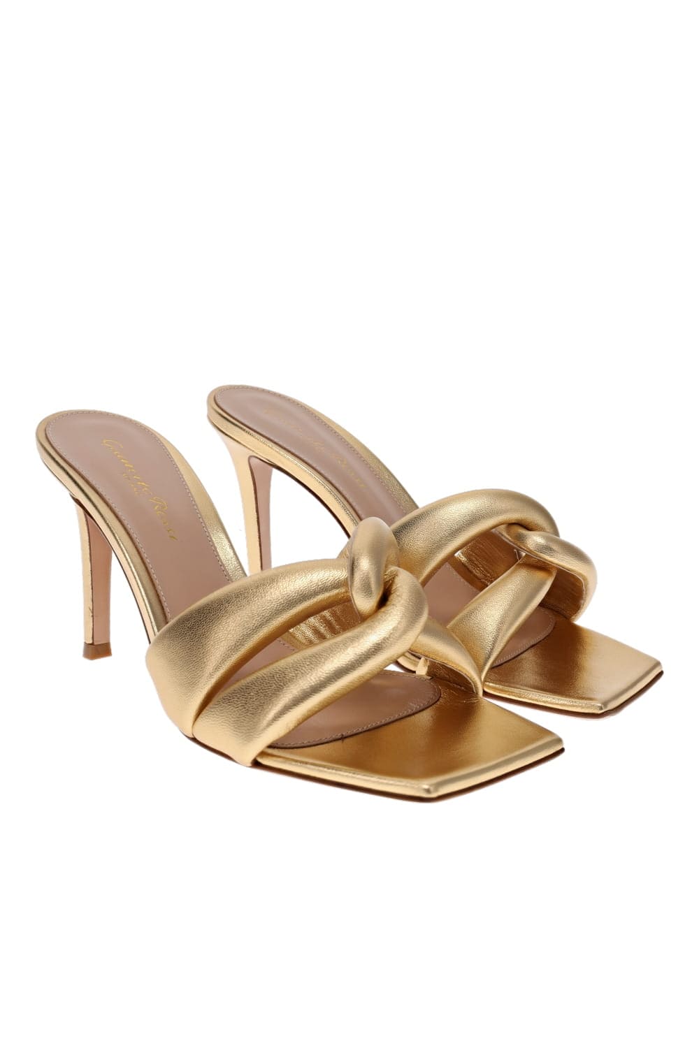 Gianvito Rossi Amour Mekong Gold Leather Mule