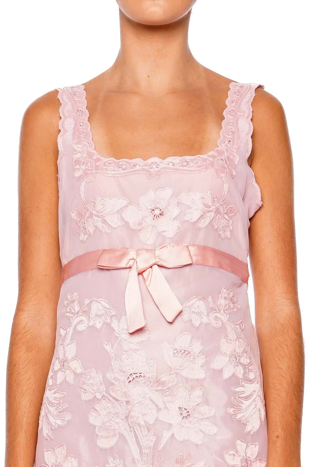 LoveShackFancy Rua Pink Lace Mini Dress