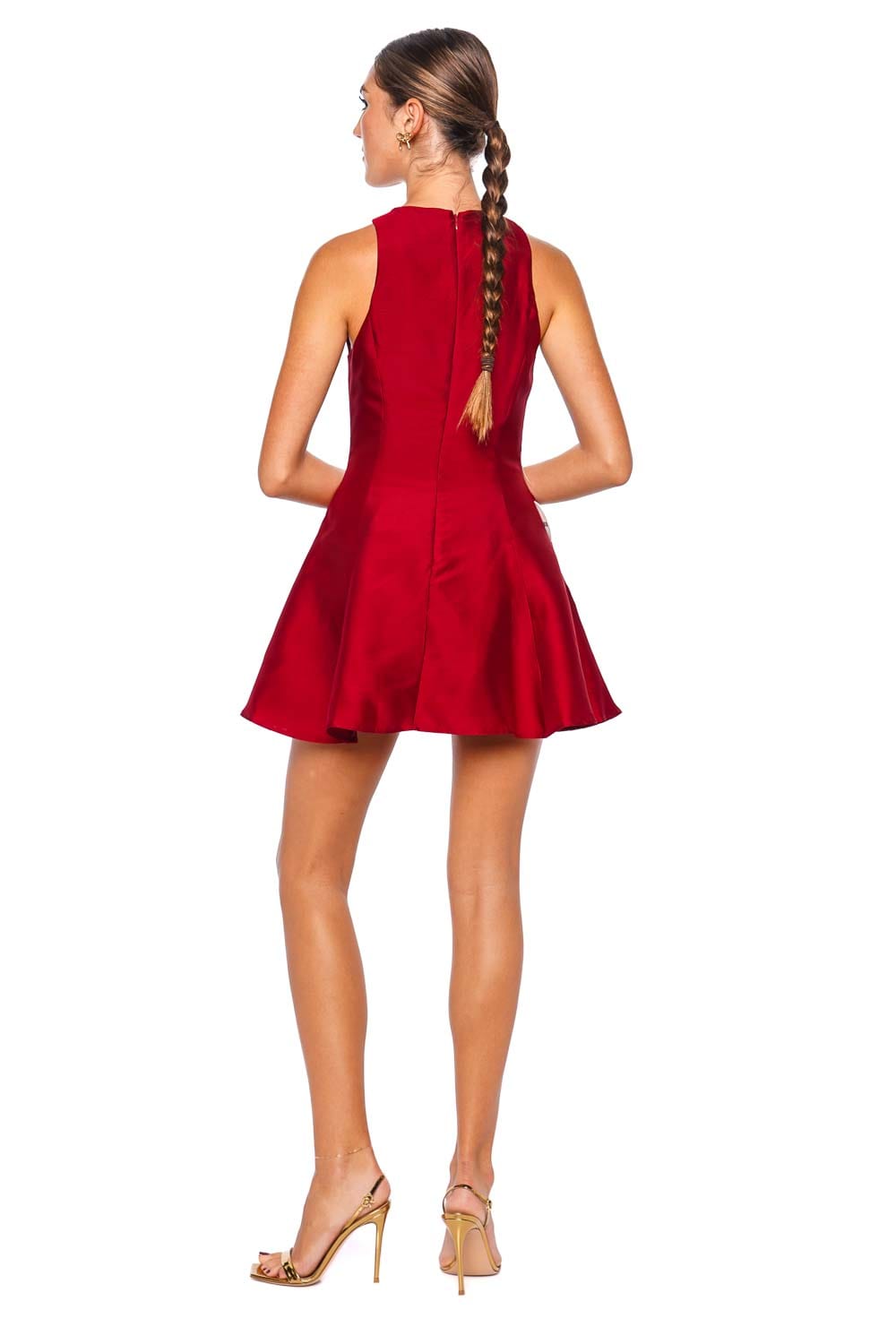 Staud MINI HEIKE DRESS R24F2201SW ROUGE