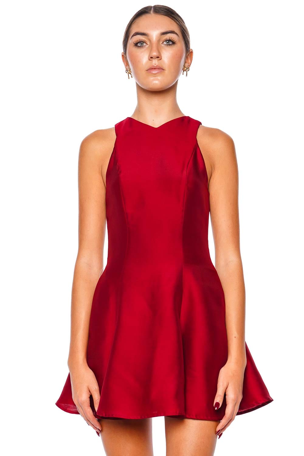 Staud MINI HEIKE DRESS R24F2201SW ROUGE