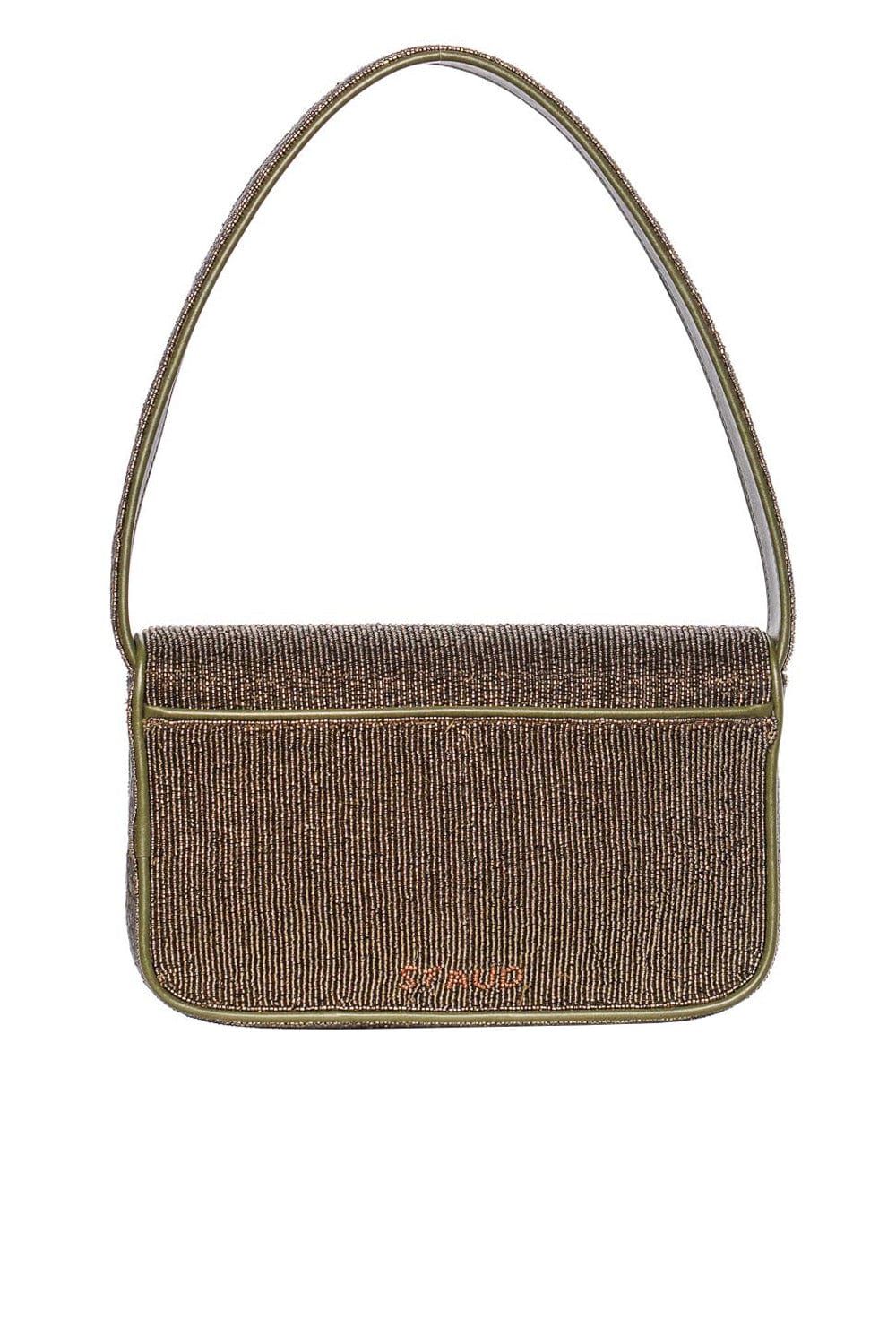 Staud Tommy Avocado Beaded Shoulder Bag