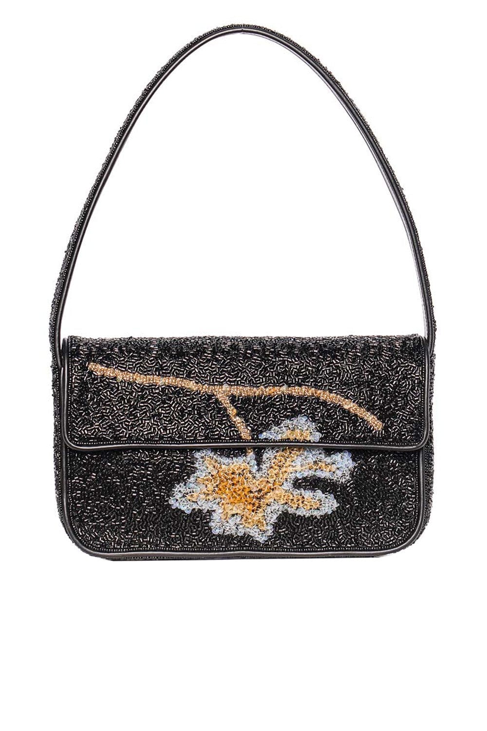 Staud Tommy Beaded Botanical Shoulder Bag