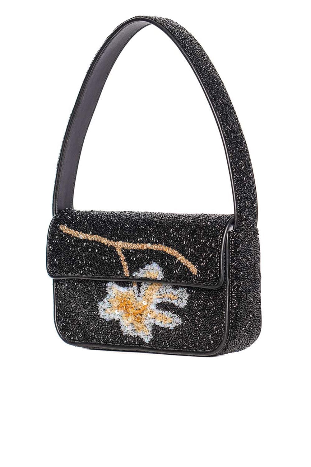 Staud Tommy Beaded Botanical Shoulder Bag