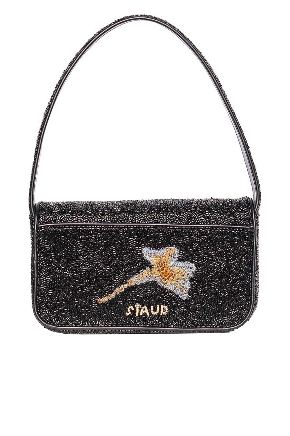 Staud Tommy Beaded Botanical Shoulder Bag