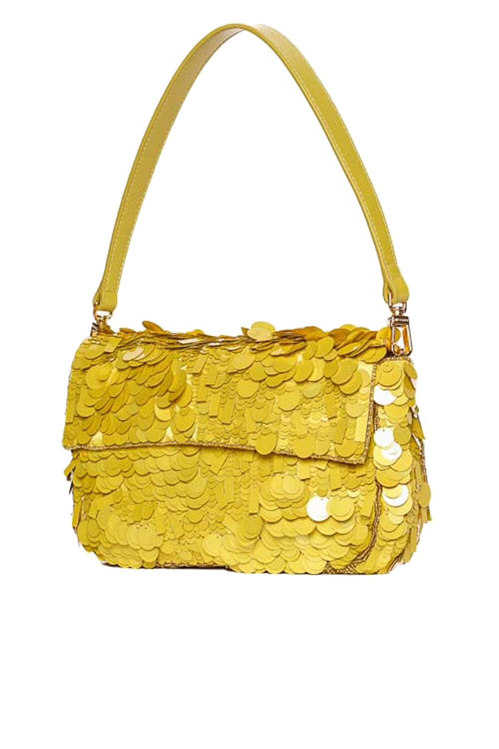 Staud Timmy Sequin Leather Shoulder Bag